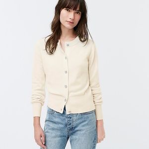 J. Crew Cashmere cardigan with jeweled buttons